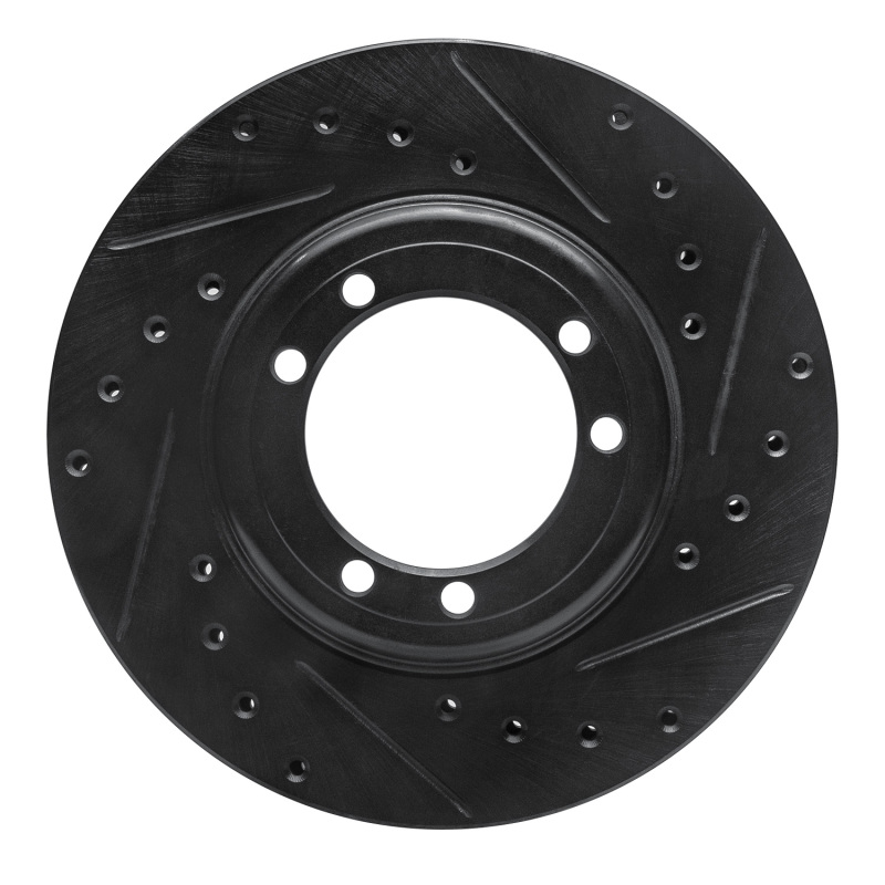 Hummer H1 Brake Rotor (1) - Front/Rear Right - R1 Concepts - Drilled & Slotted - Black - `92-`04